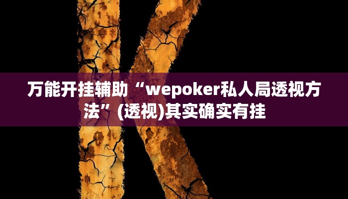 万能开挂辅助“wepoker私人局透视方法”(透视)其实确实有挂 万能开挂辅助“wepoker私人局透视方法”(透视)其实确实有挂