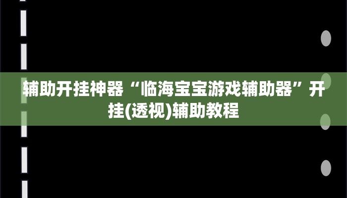 辅助开挂神器“临海宝宝游戏辅助器”开挂(透视)辅助教程