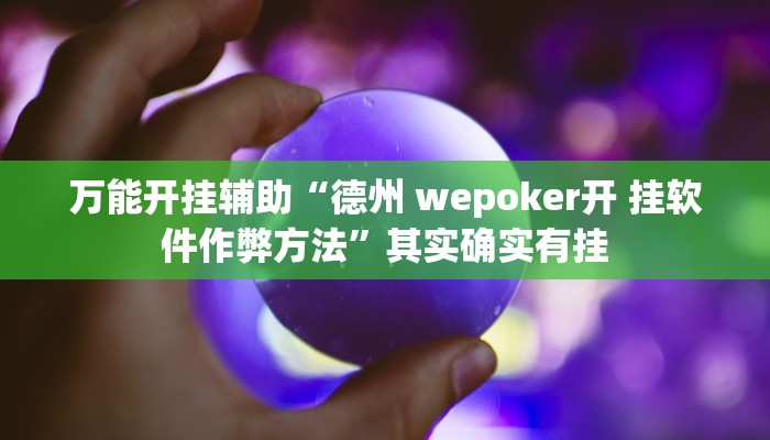 万能开挂辅助“德州 wepoker开 挂软件作弊方法”其实确实有挂