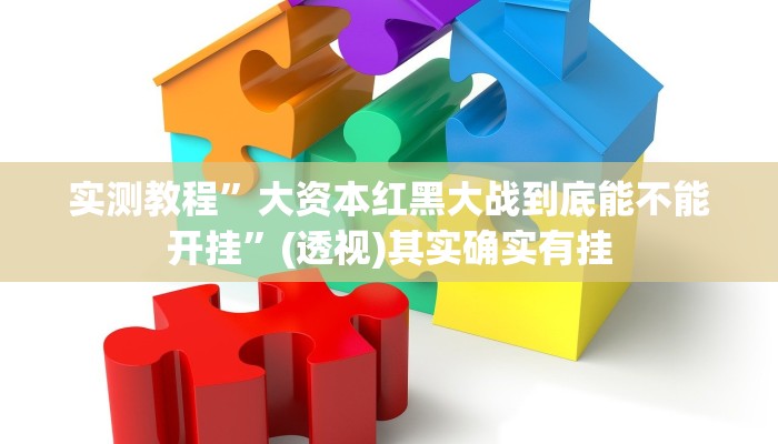 实测教程”大资本红黑大战到底能不能开挂”(透视)其实确实有挂
