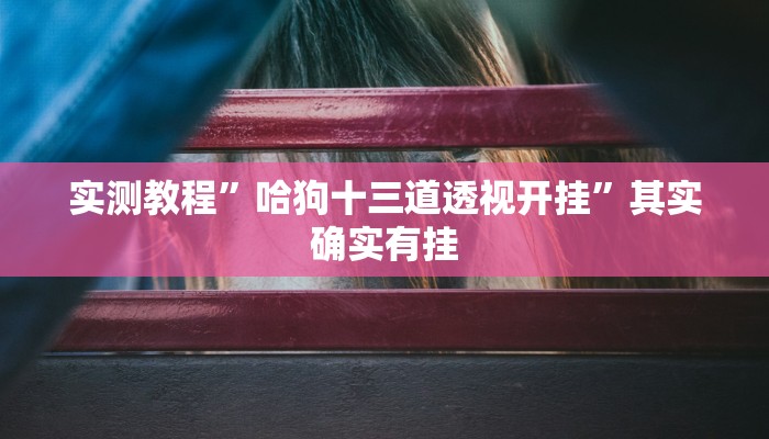 实测教程”哈狗十三道透视开挂”其实确实有挂