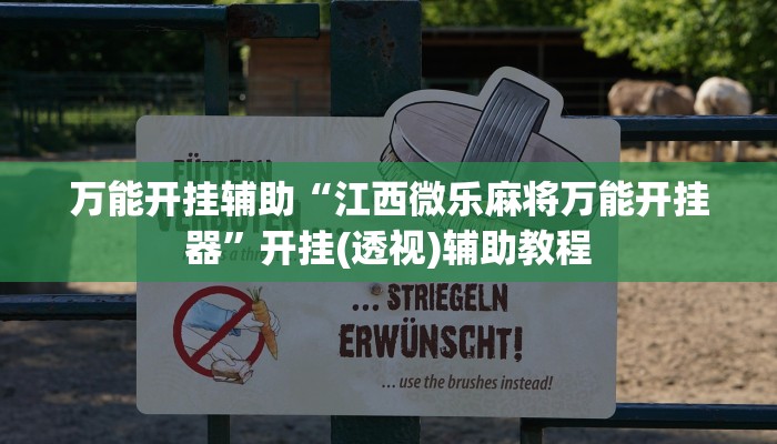 万能开挂辅助“江西微乐麻将万能开挂器”开挂(透视)辅助教程