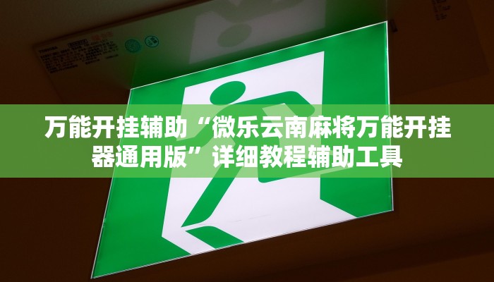 万能开挂辅助“微乐云南麻将万能开挂器通用版”详细教程辅助工具