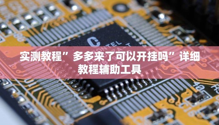 实测教程”多多来了可以开挂吗”详细教程辅助工具